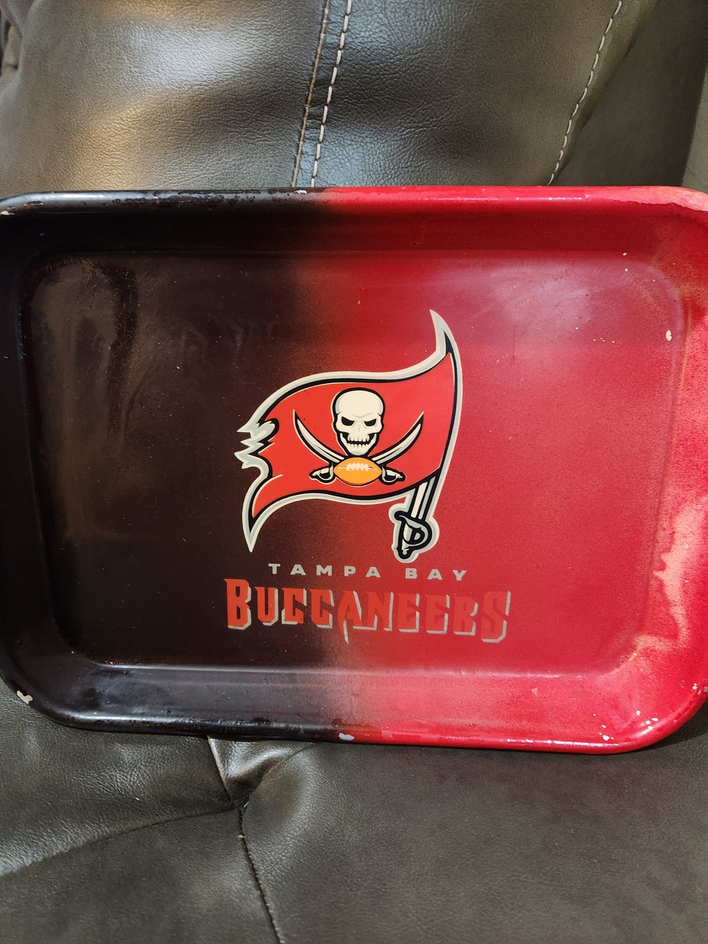 Tampa Bay Buccaneers Metal Serving Tray - Red & Black